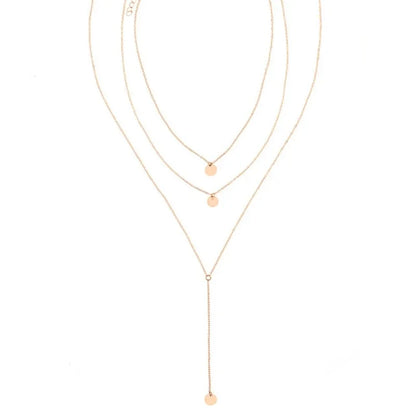 Minimalist Round Disco Coin Chain Necklace