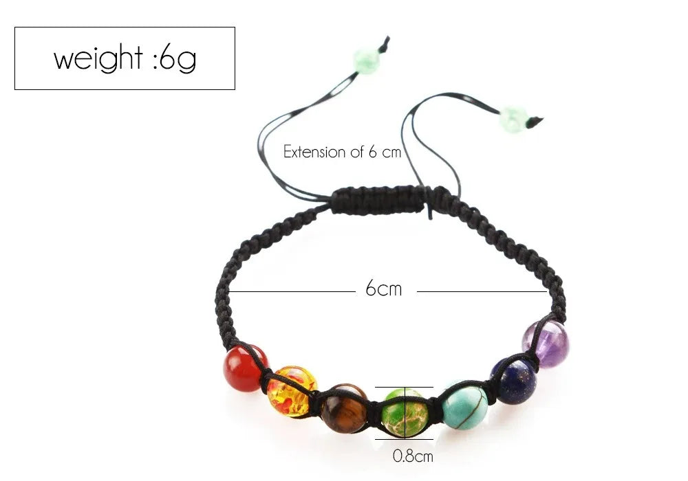 Classic 7 Chakra Natural Stone Beads Bracelet