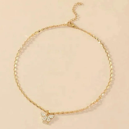 Exquisite Golden Crystal  Pendant Necklace