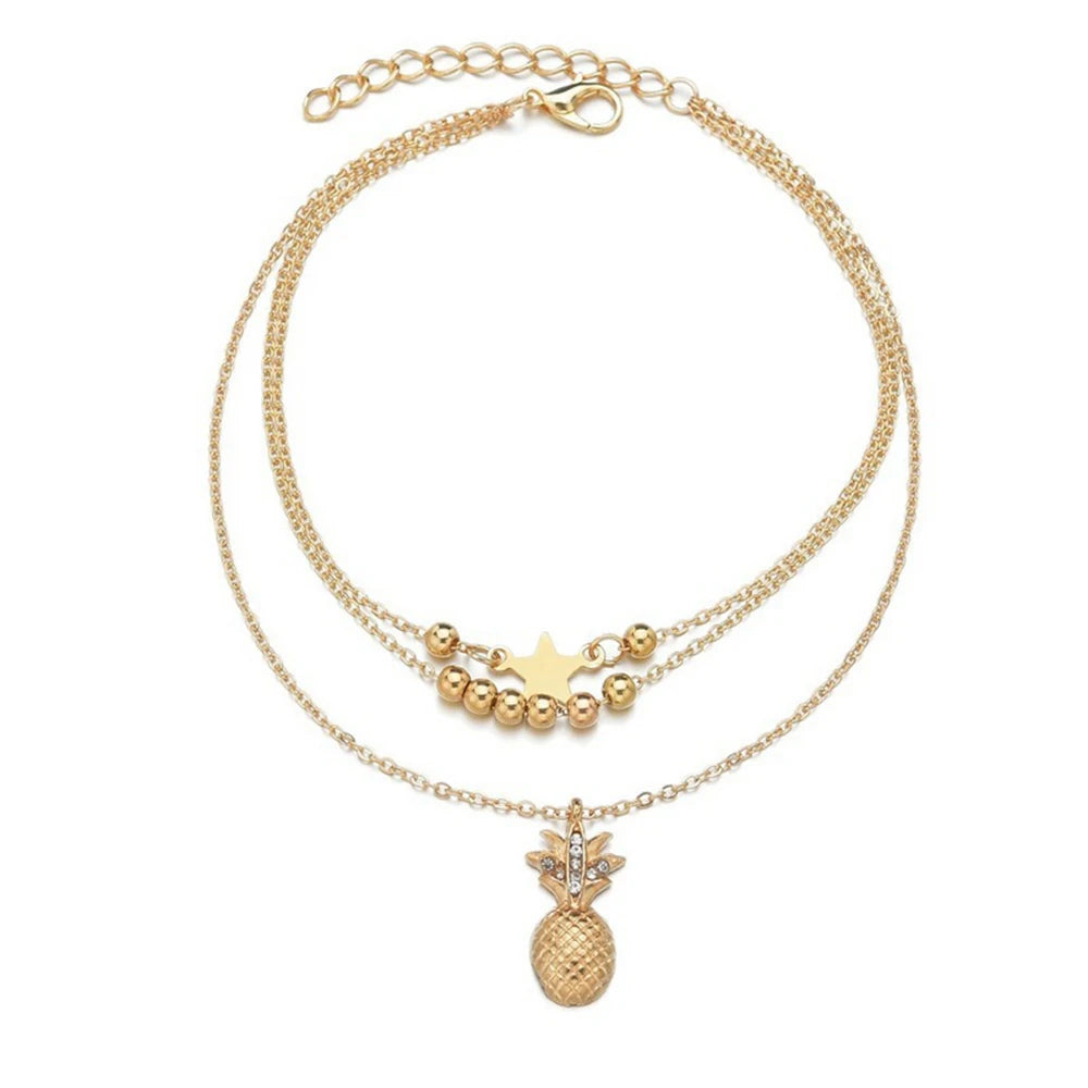 Ankle Chain Pineapple Pendant Anklet