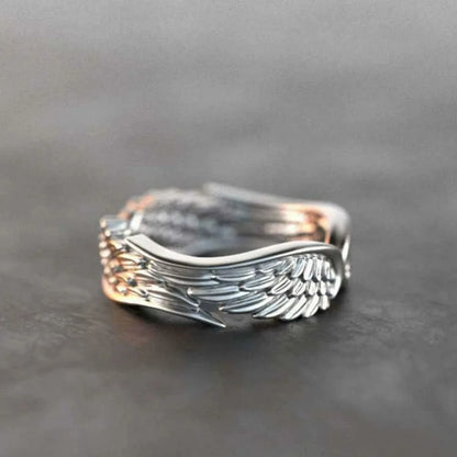 Retro Angel Demon Wing Couples Ring