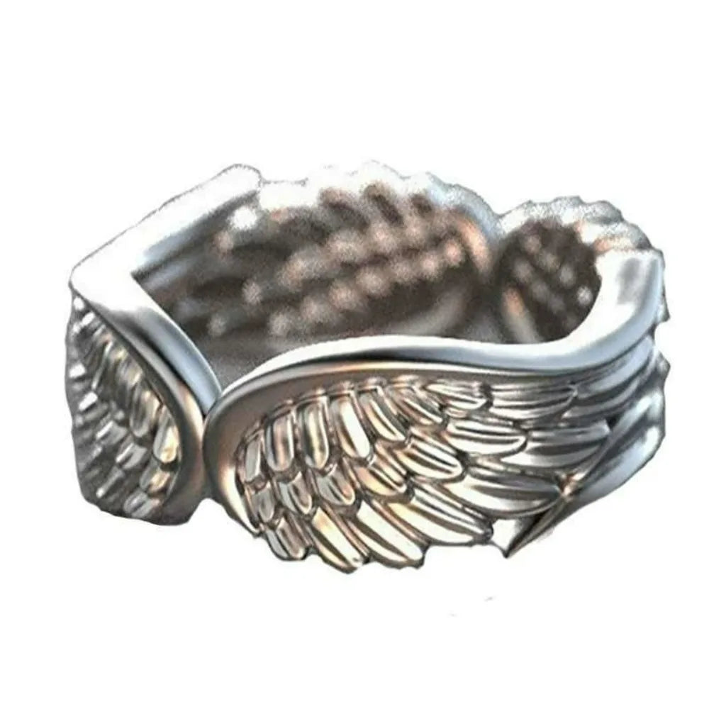 Retro Angel Demon Wing Couples Ring
