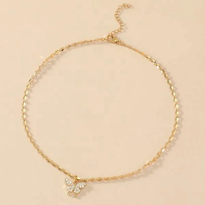 Exquisite Golden Crystal  Pendant Necklace