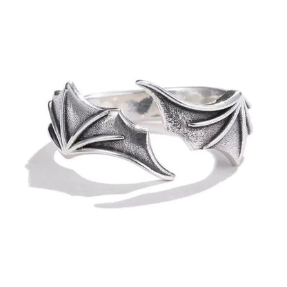 Retro Angel Demon Wing Couples Ring