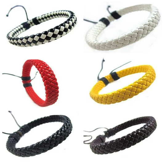 Unisex Multi-color Rope Hand-woven Leather Bracelet