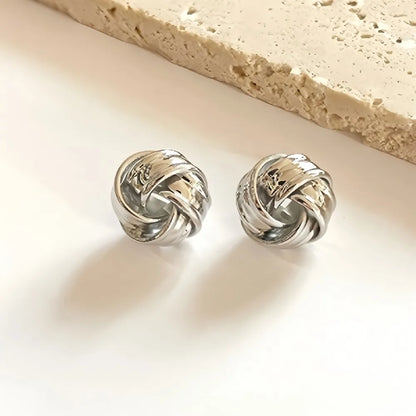 Elegant Style Tiny Metal Stud Earrings