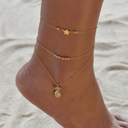 Ankle Chain Pineapple Pendant Anklet