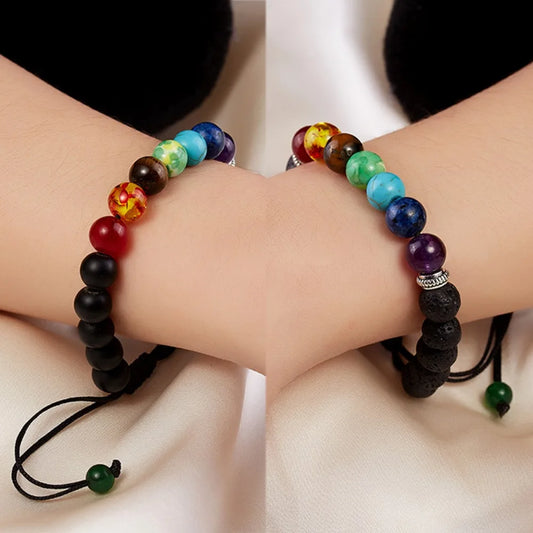 Classic 7 Chakra Natural Stone Beads Bracelet