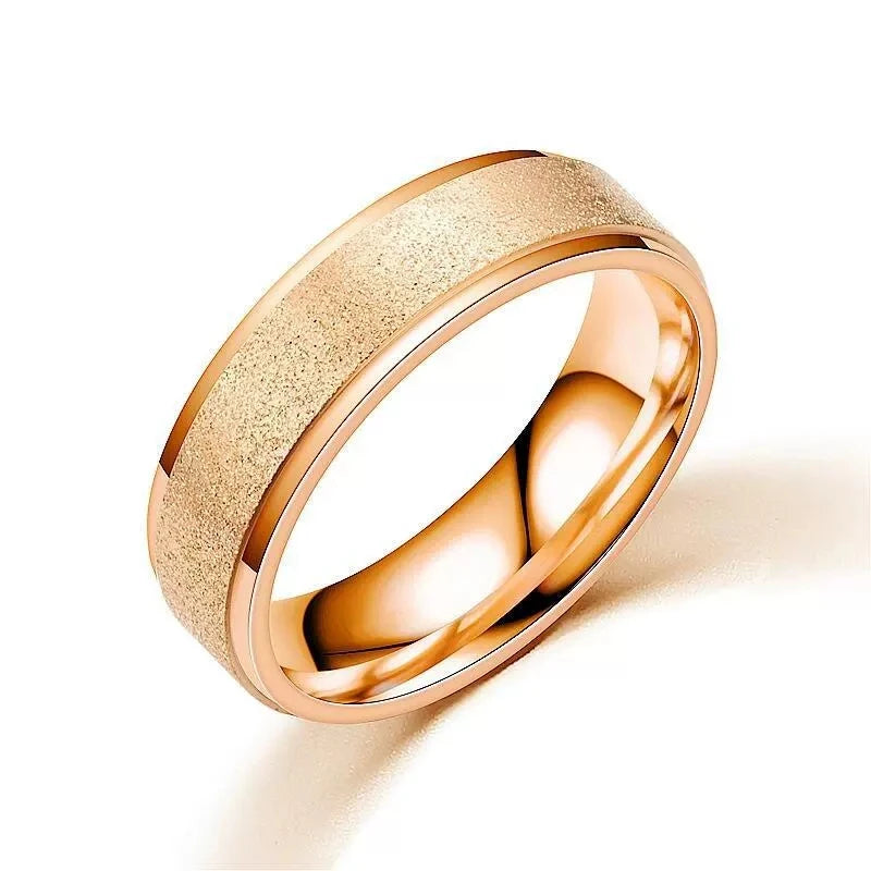 High Quality Simple Scrub Stainless Steel Rings