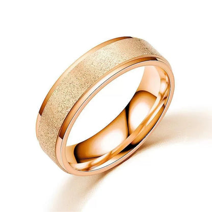 High Quality Simple Scrub Stainless Steel Rings