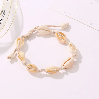Bohemian Shell Handmade String Rope Charm Bracelets