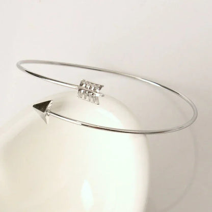 Punk Gothic Simple Adjustable Arrow Cuff Bracelets