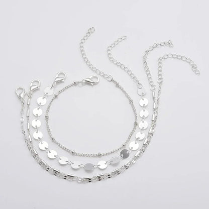Multilayer Boho Tube Lace Satellite Chain Bracelets Set