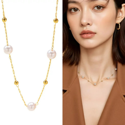 Simple Pearl Beads Chic Exquisite Necklace