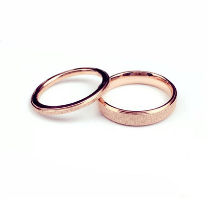 High Quality Simple Scrub Stainless Steel Rings