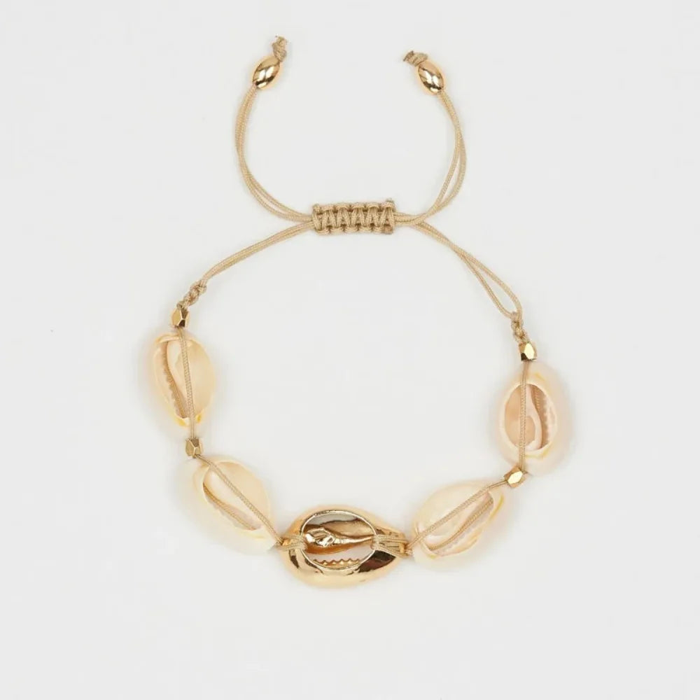 Handmade Delicate Cowrie Shell Charm Bracelet
