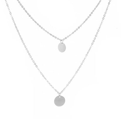 Strand Necklace Elegant Layering Disc Choker