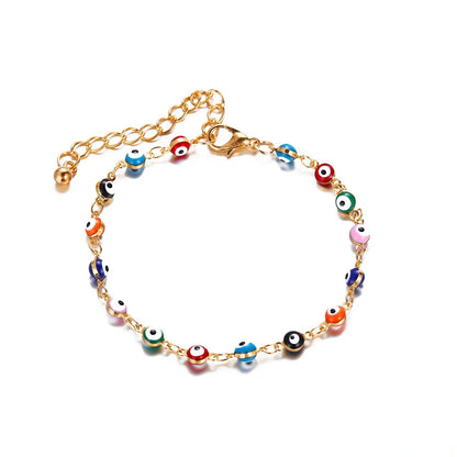 Bohemian Colorful Turkish Eyes Anklet