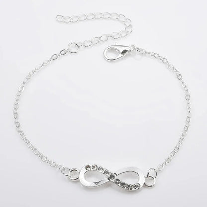 Crystal Infinity Number 8 Chain Bracelet