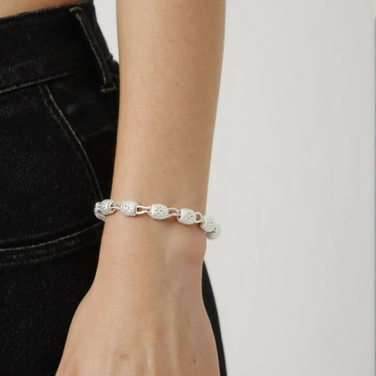 Silver Color Bracelet Chain Bangle