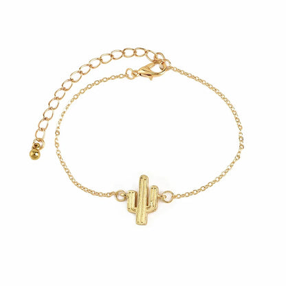 4 Pcs/Set Bohemian Leaves Knot Round Chain Opening Bracelet
