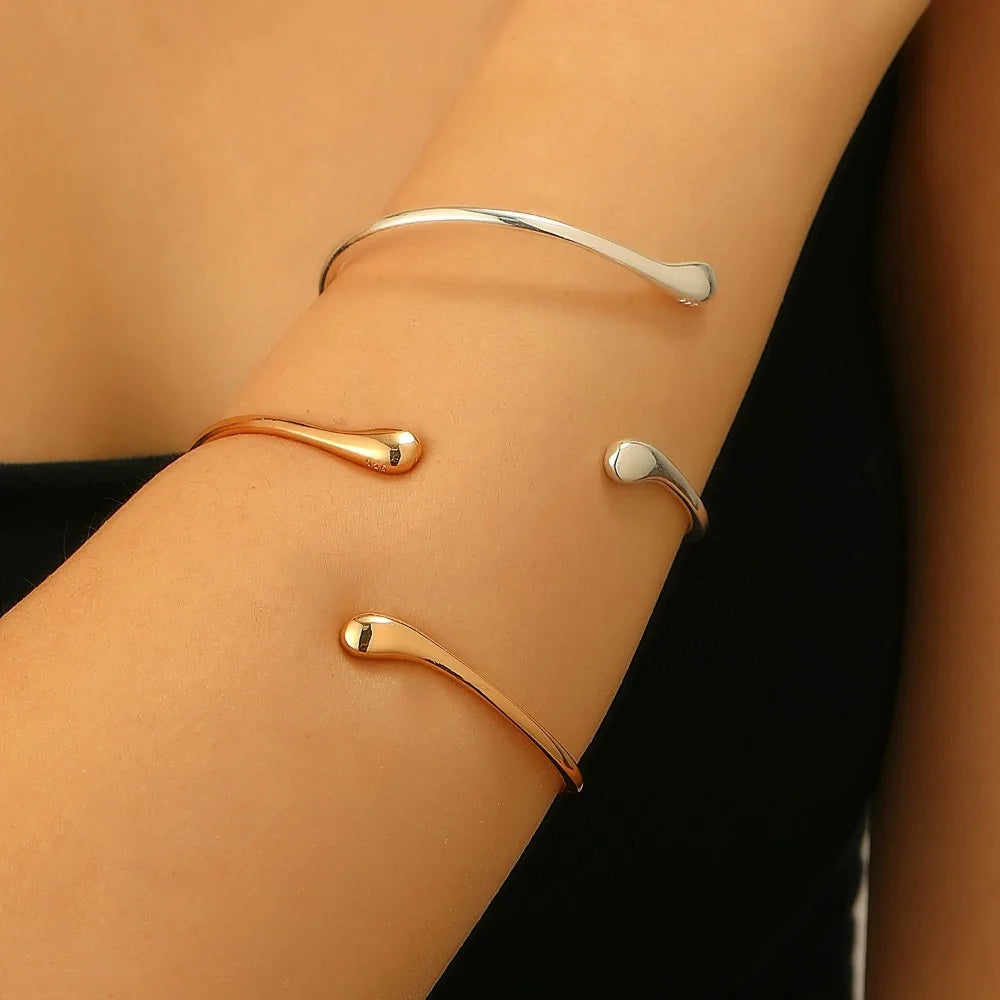 Vintage Simple Upper Arm Geometric Water Drop Shape Bracelet