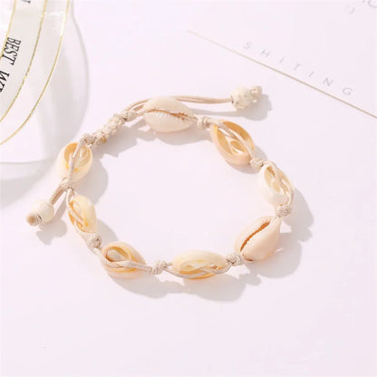 Bohemian Shell Handmade String Rope Charm Bracelets
