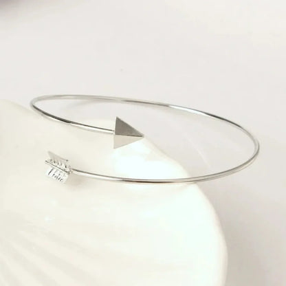 Punk Gothic Simple Adjustable Arrow Cuff Bracelets