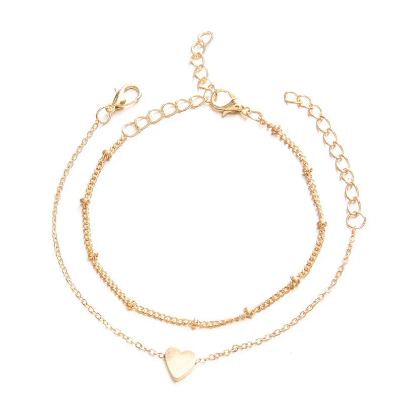 2Pcs Elegant Charm Bracelets Set