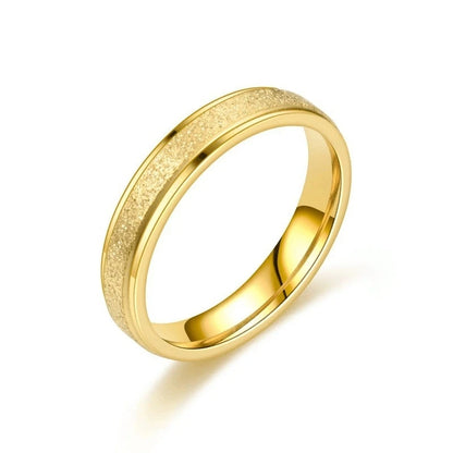 High Quality Simple Scrub Stainless Steel Rings