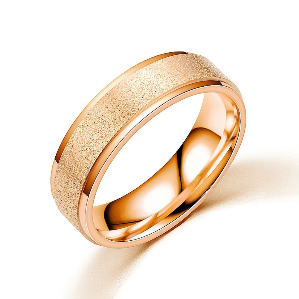 High Quality Simple Scrub Stainless Steel Rings