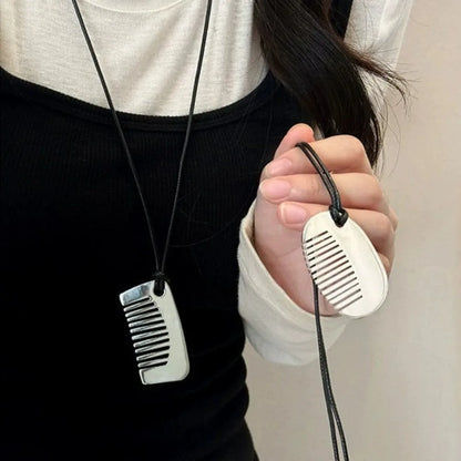 New Personality Comb Pendant Necklace