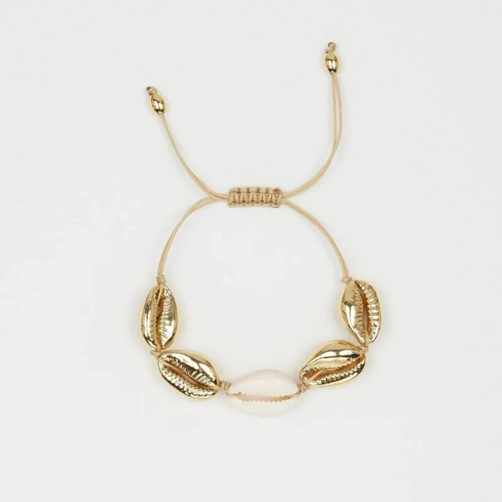 Handmade Delicate Cowrie Shell Charm Bracelet