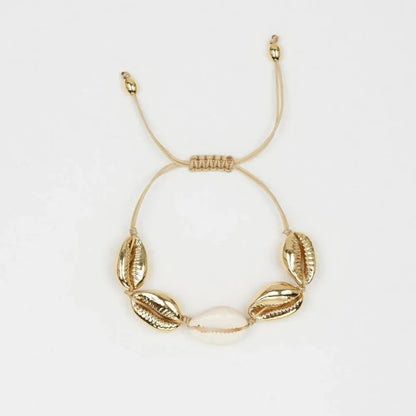 Handmade Delicate Cowrie Shell Charm Bracelet