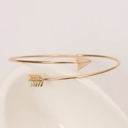Punk Gothic Simple Adjustable Arrow Cuff Bracelets
