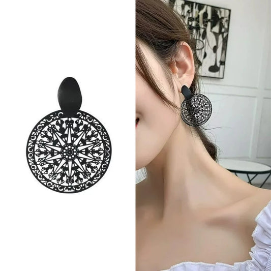 Exaggerated Temperament Personality Color Matching Bump Earrings