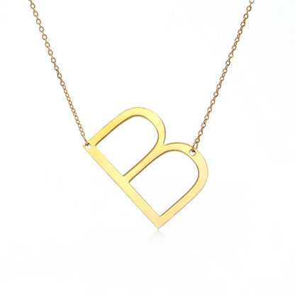 Initial Letter Necklace Pendant