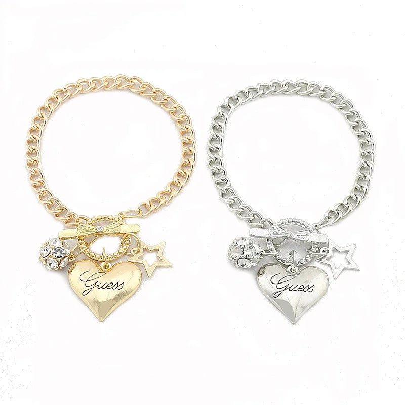 Love Heart Charms Bracelets