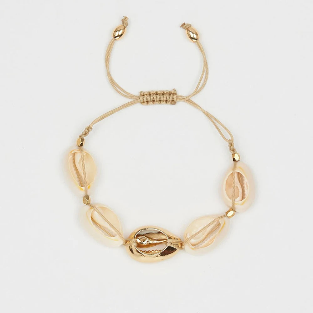 Handmade Delicate Cowrie Shell Charm Bracelet