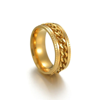 Stainless Steel Rotating Anxiety Fidget Rings
