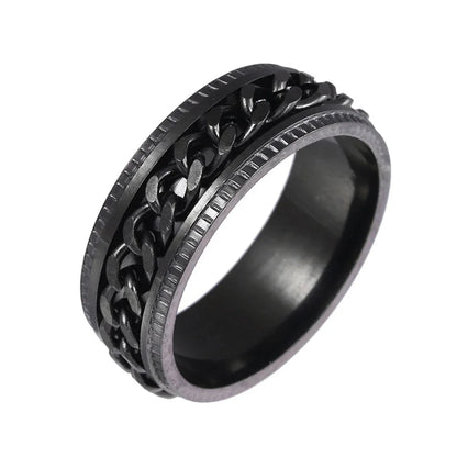 Stainless Steel Rotating Anxiety Fidget Rings