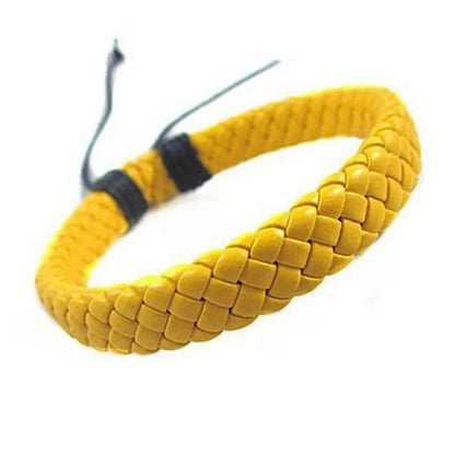 Unisex Multi-color Rope Hand-woven Leather Bracelet