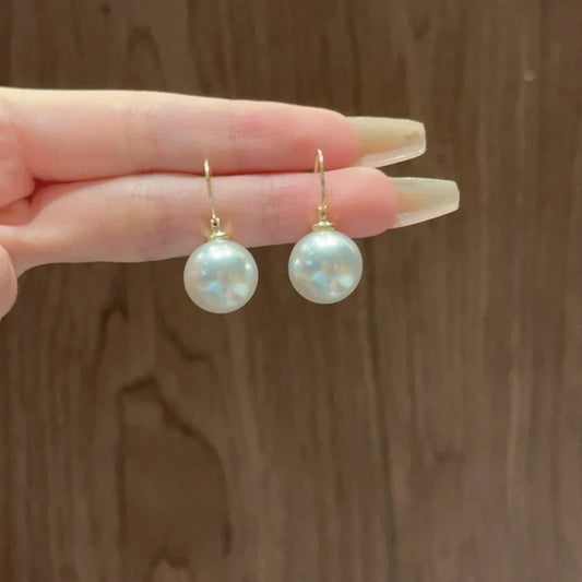 Minimalist Tiny Huggies Cute Pearl Drop Earrings