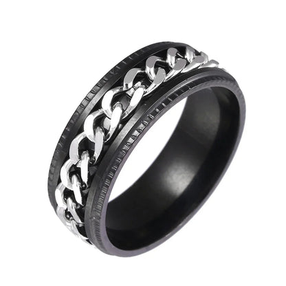 Stainless Steel Rotating Anxiety Fidget Rings