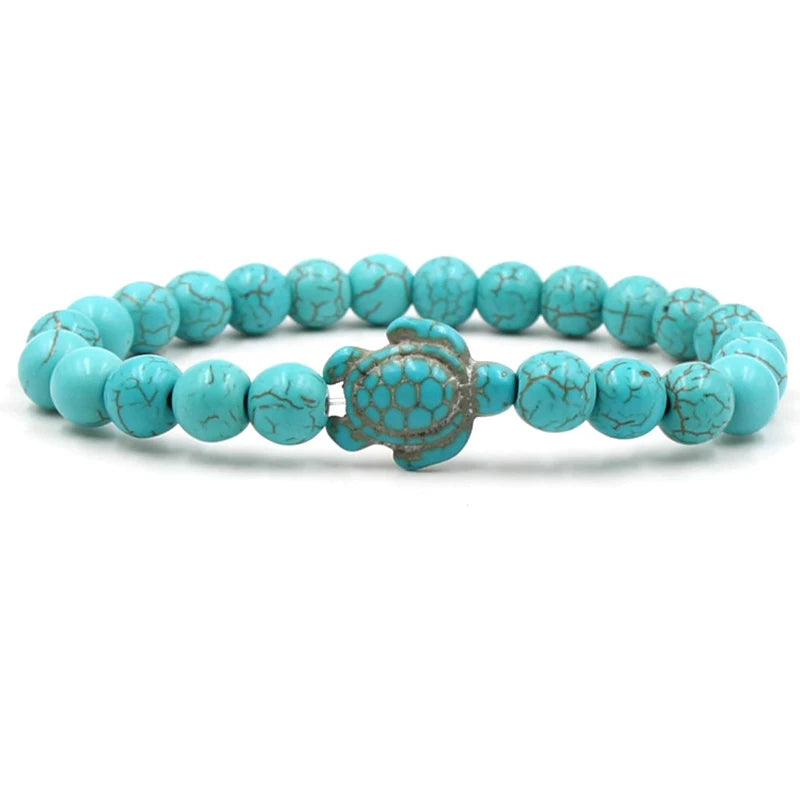 14 Colors Natural Stone Sea Turtle Beads Friendship Bracelets