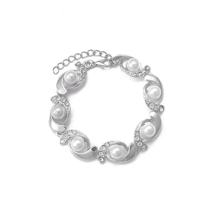 Imitation Pearl Adjustable Chain Bracelet