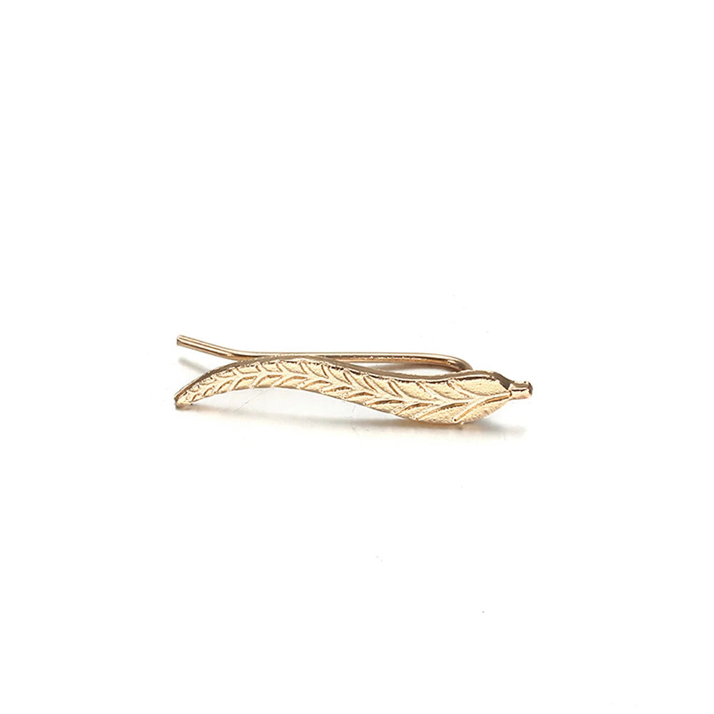1 Pair Ear Cuff Leaf Stud Earrings
