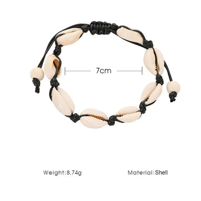 Bohemian Shell Handmade String Rope Charm Bracelets