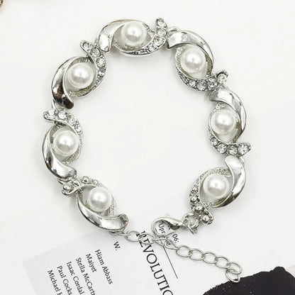Imitation Pearl Adjustable Chain Bracelet