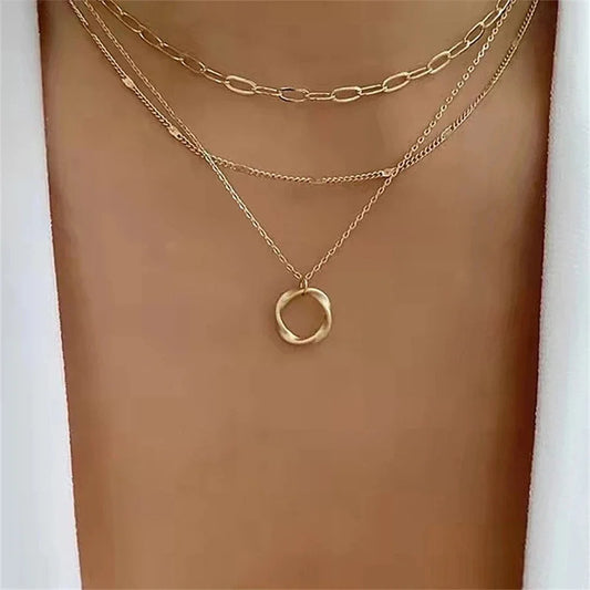 Multi Layered Chains Necklace